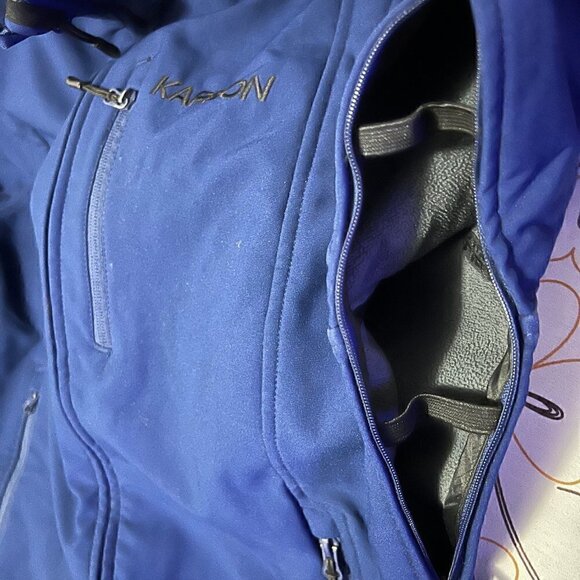 KARBON Navy Blue Softshell Jacket-Mid Weight Full-Zip Mens-Fleece Windbreaker - Picture 6 of 8